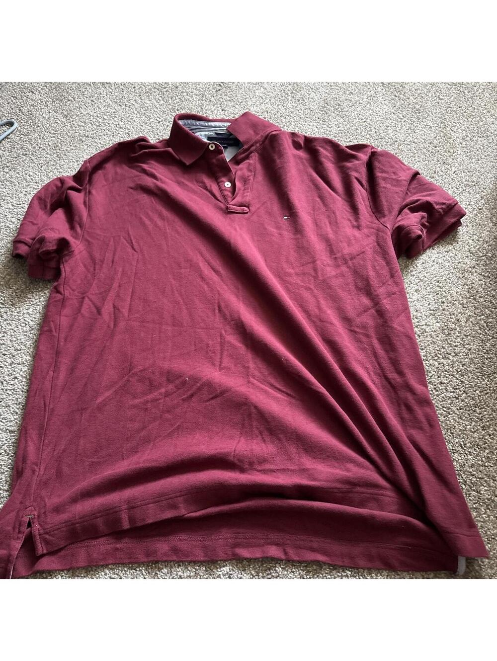 Polo Ralph Lauren Men's Burgundy and Red Polo-shirt